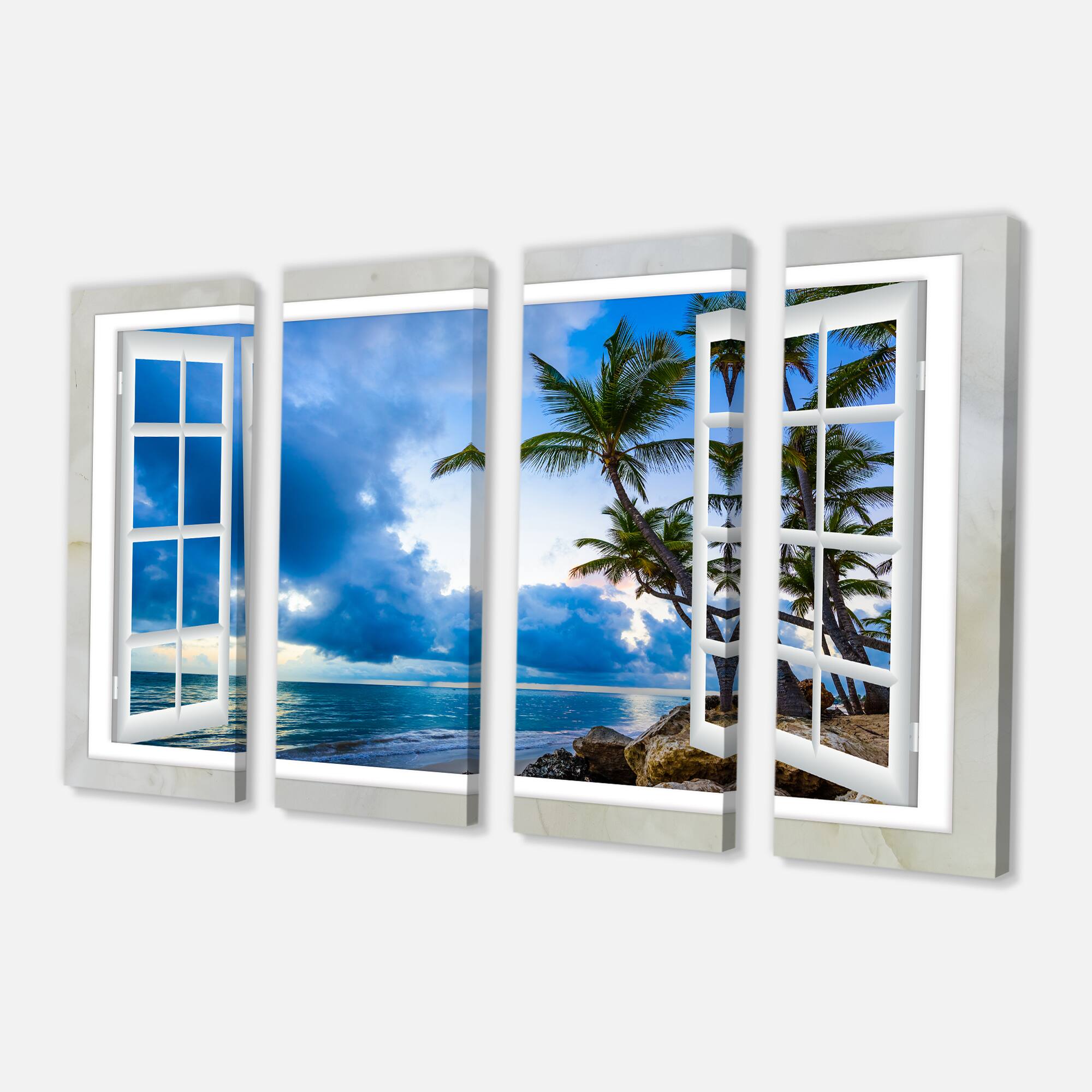 Designart - Window Open to Cloudy Blue Sky